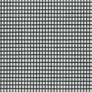 Close-up texture of standard black 18x14 insect screen mesh.