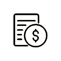 Document Black Icon with White Background