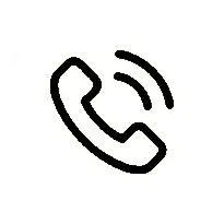 Phone-Call Black Icon with White Background