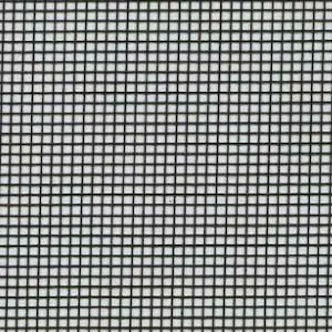 Close-up texture of finely woven black mesh used for the Sunspace Better Vue screen.