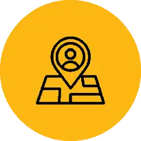 User Black Icon with Orange Background